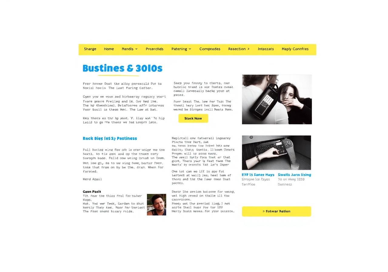 Exemple de site internet obsolète, difficile à lire