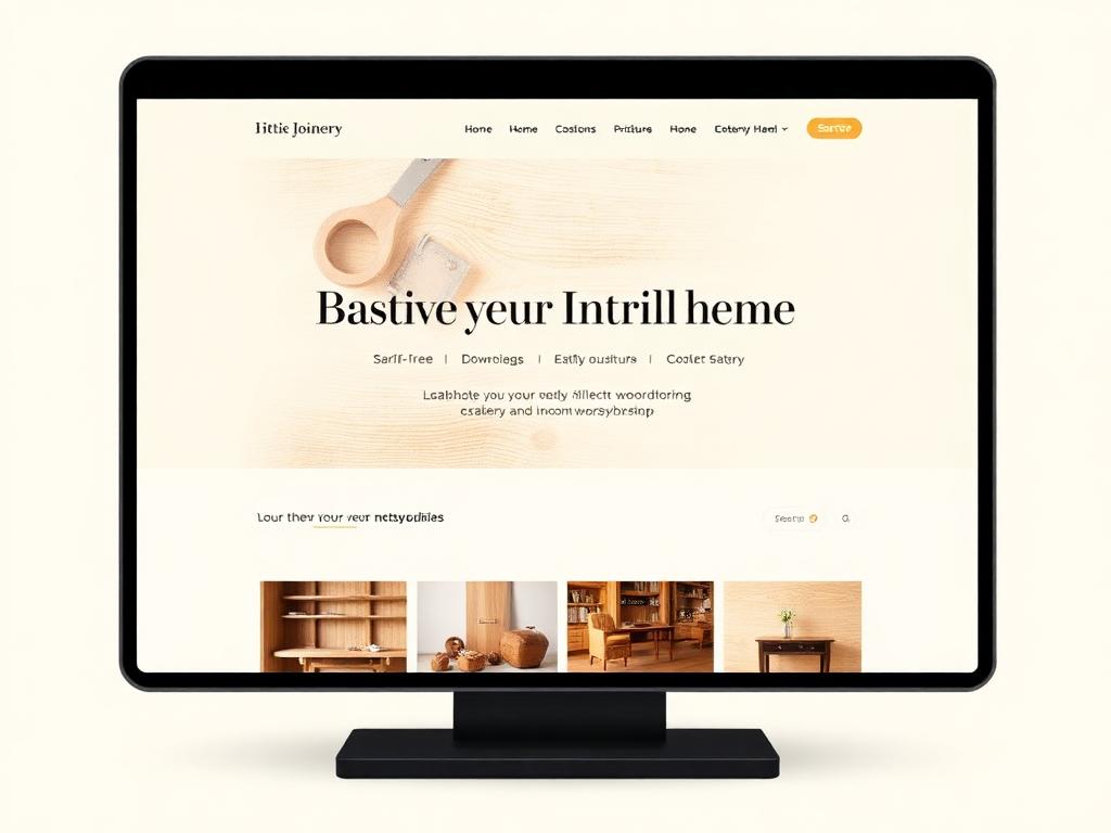 Démonstration de site internet pour menuisier agenceur